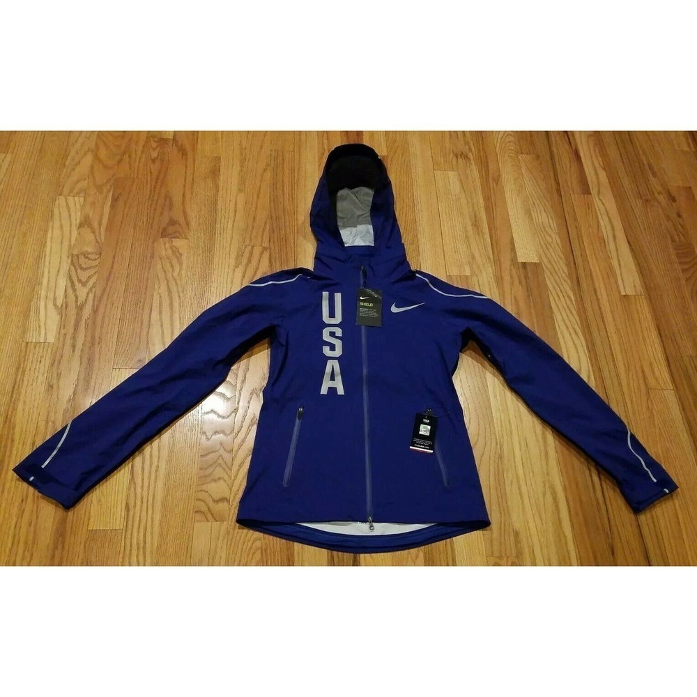 NIKE WOMEN TEAM USA HYPERSHIELD 3M RUNNING JACKET 807361 455 SIZE XS $350